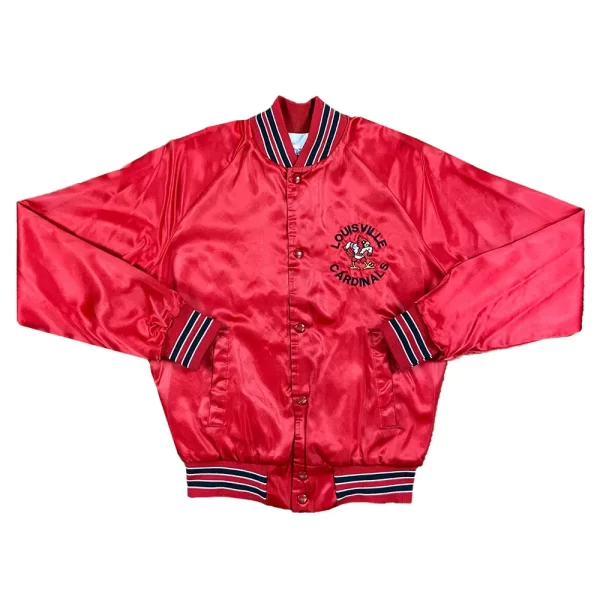 90’s Louisville Cardinals Red Satin Jacket