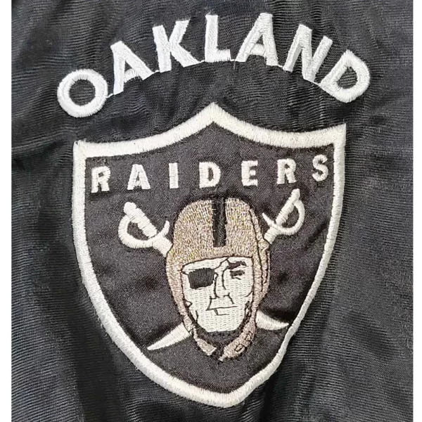 90’s Oakland Raiders Black Bomber Jacket