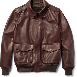 Adam Spencer Brown Leather Zip Jacket