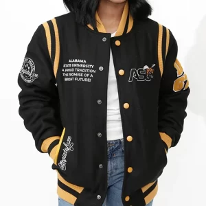 Alabama St. Black Varsity Wool Jacket