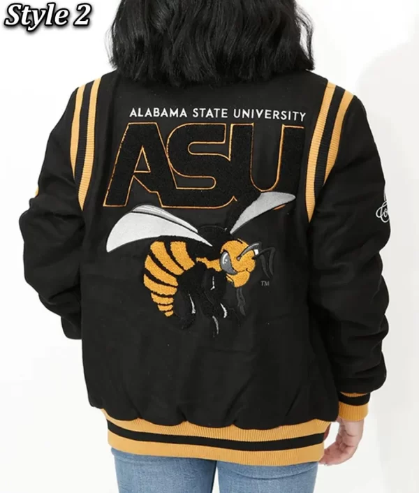 Alabama St. Varsity Wool Black Jacket