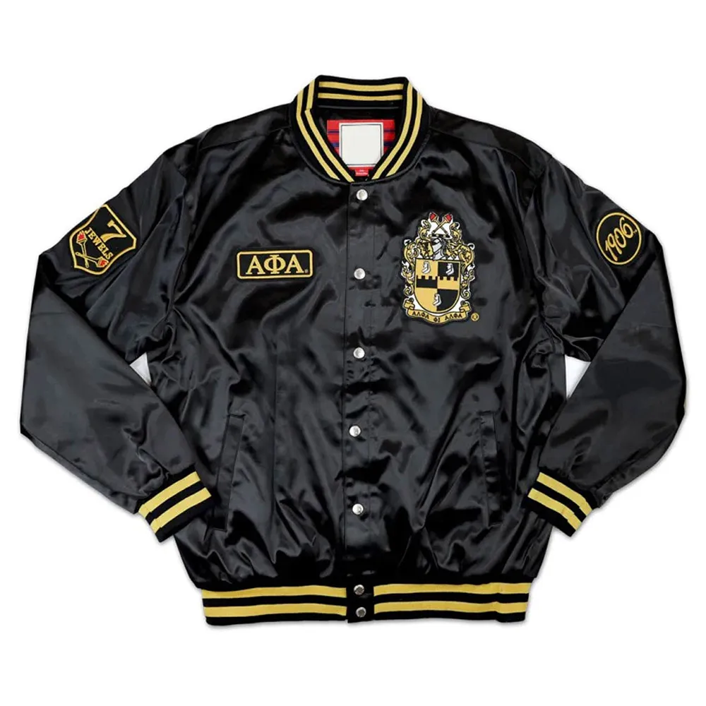 Alpha Phi Alpha Black & Gold Jacket - A2 Jackets