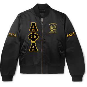 Alpha Phi Alpha Black Satin Jacket