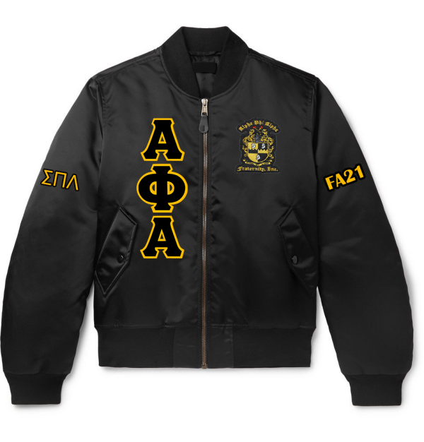 Alpha Phi Alpha Black Satin Jacket