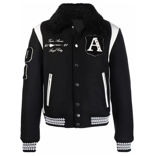 Amiri Always on Point Black Varsity Jackets