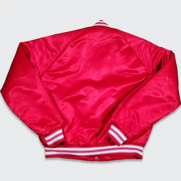 Bomber North Carolina State 80’s Red Full-Snap Satin Jacket