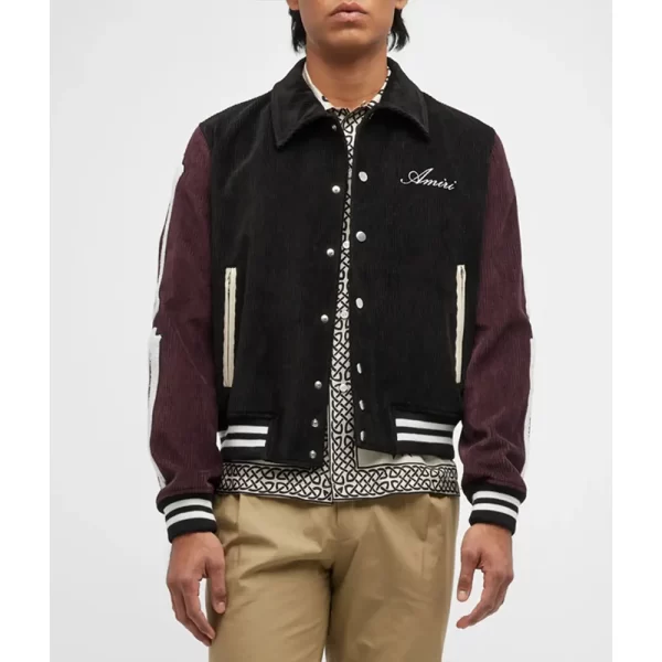 Bones Amiri Corduroy Varsity Jacket