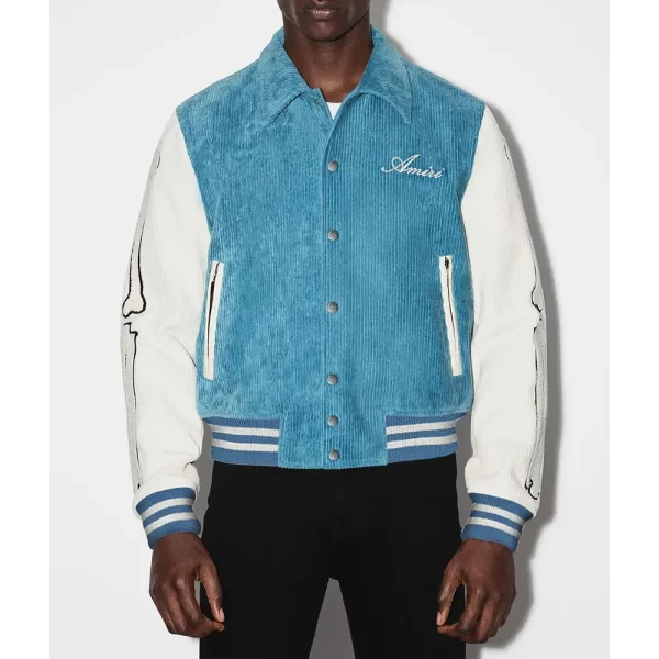 Bones Amiri Corduroy Varsity Jacket