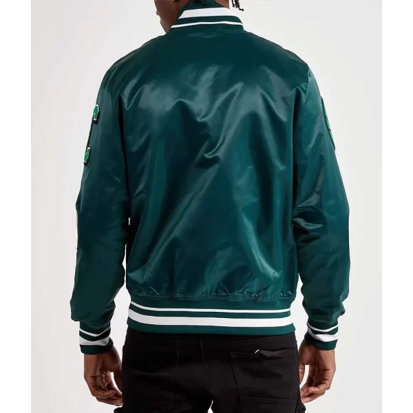 Boston Celtics Mash Up Full-Snap Satin Green Jacket