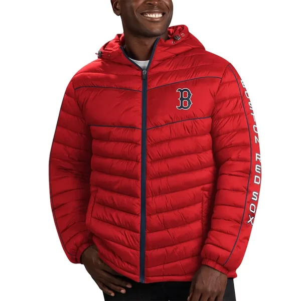 Boston Red Sox Splitter Soft Down Puffer Hooded Jacket