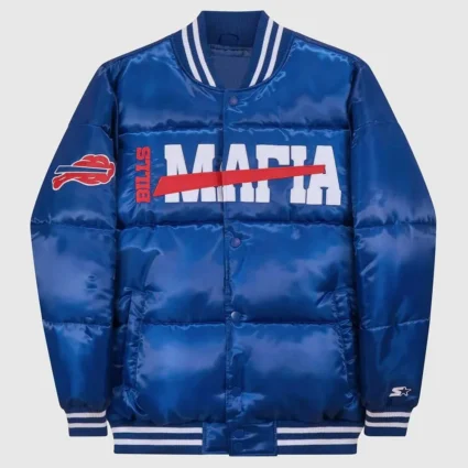 Buffalo Bills Mafia Puffer Blue Jacket