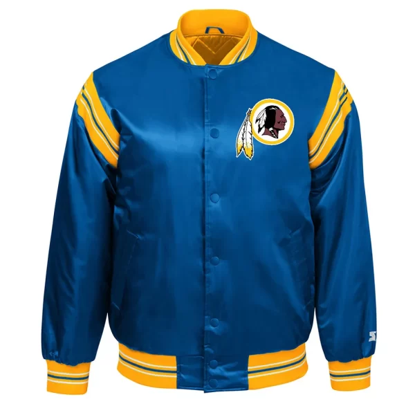 Burgundy Washington Redskins Full-Snap Satin Jacket