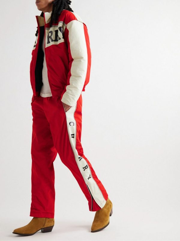 CHERRY LA Pit Crew Logo-Print Padded Shell Jacket