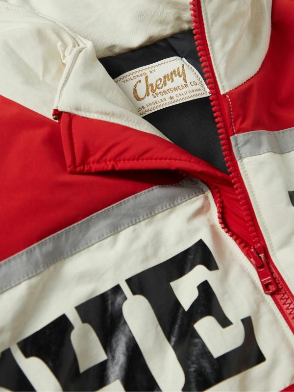 CHERRY LA Pit Crew Logo-Print Padded Shell Jackets