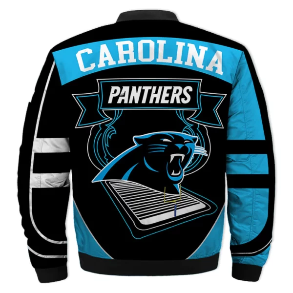 Carolina Panthers Blue and Black Cotton Jacket