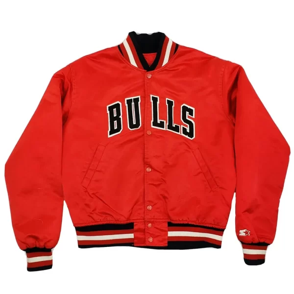 Chicago Bulls 80s Red Satin Jacket