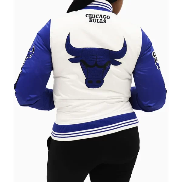 Chicago Bulls Two Tone Satin Blue & White Jackets