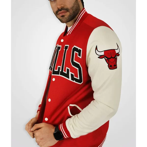 Chicago Bulls Varsity Red and Cream Jackets