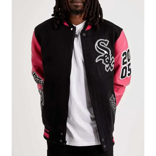 Chicago White Sox Varsity Wool Pink and Black Jacket