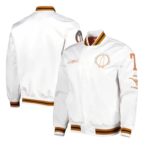 City Collection Texas Longhorns Satin Jacket