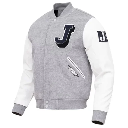 Classic Jackson State Tigers Varsity Gray and White Jacket
