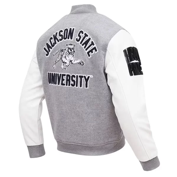 Classic Jackson State Tigers Wool & Leather Varsity Jacket