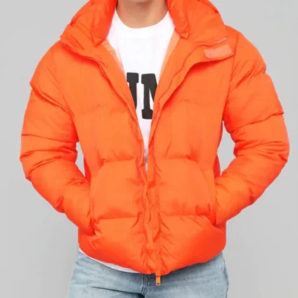 Classic Puffer Orange Bubble Jacket
