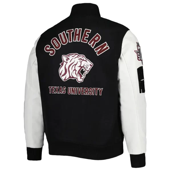Classic Texas Southern Tigers Varsity Wool & Leather Jacket