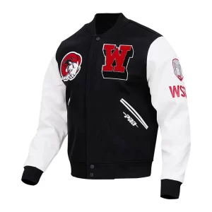 Classic Winston-Salem State Black and White Varsity Jacket