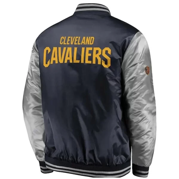 Cleveland Cavaliers Satin Full-Snap Navy and Silver Jacket