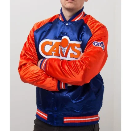 Cleveland Cavaliers Tough Season Blue and Orange Satin Jacket