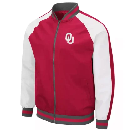 Colosseum Crimson Oklahoma Sooners Satin Jacket