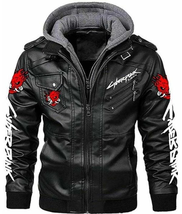 Cyberpunk 2077 Samurai Black Leather Jacket