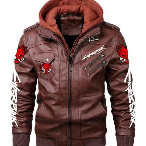 Cyberpunk 2077 Samurai Brown Leather Jacket