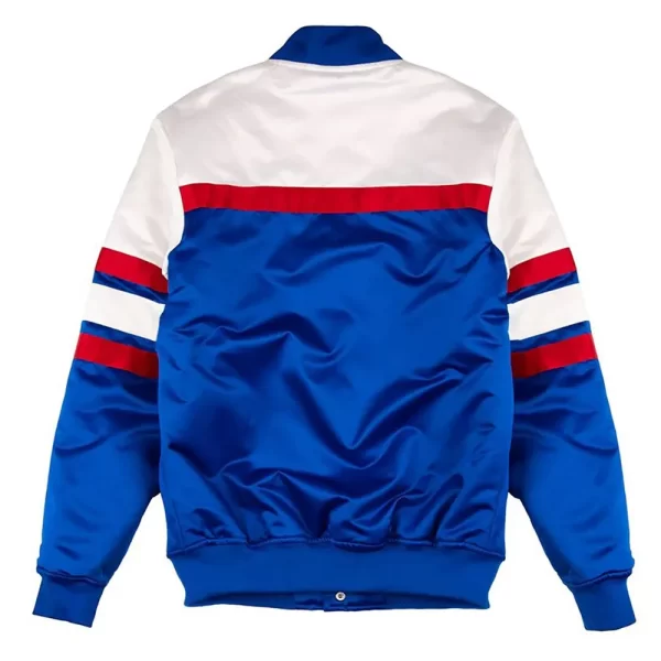 Detroit Pistons Special Script Full-Snap Satin Royal Jacket