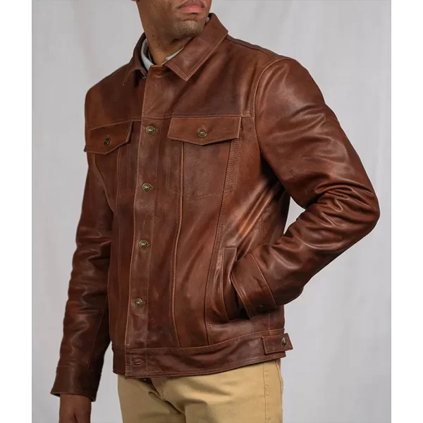 Driggs Full-Button Leather Jackets