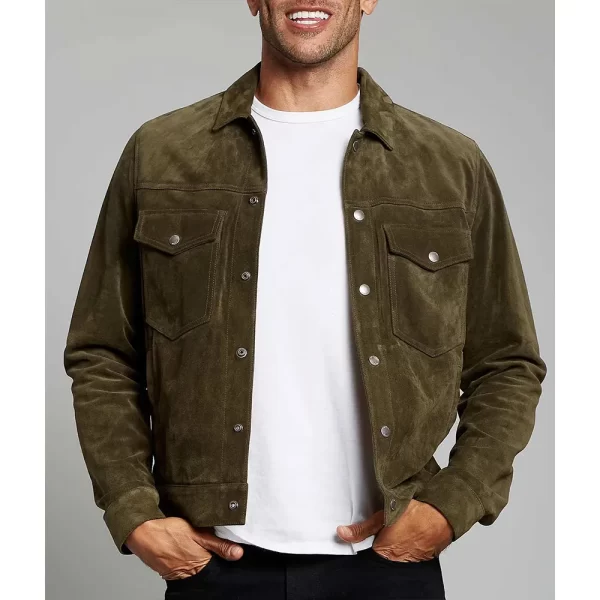 Dylan Sage Suede Leather Jacket