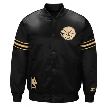 Golden State Warriors Classic Black Satin Jacket
