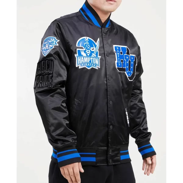 Hampton University Classic Rib Satin Jacket