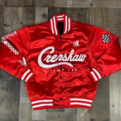 Headgear Victory Lap Nipsey Hussle Red Satin Jacket
