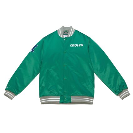 Heavyweight Satin Philadelphia Eagles Green Jacket