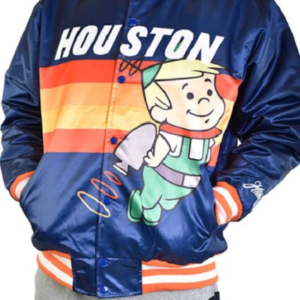 Houston Elroy Jetson Blue Satin Jacket