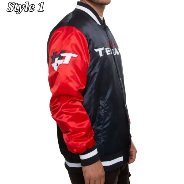 Houston Texans Enforcer Red & Navy Satin Jacket