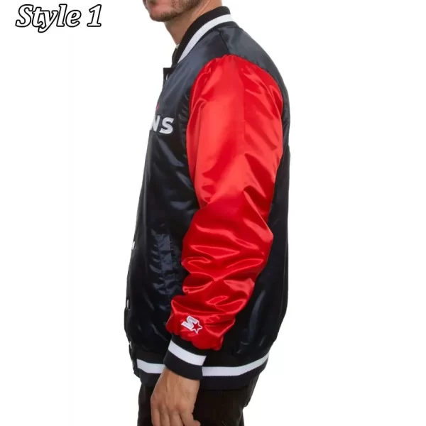 Houston Texans Enforcer Red & Navy Satin Jackets