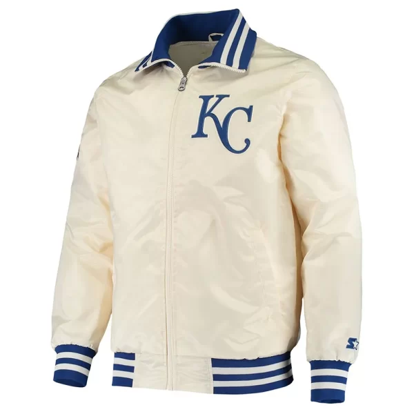 Kansas City Royals Cream The Captain II Satin Jacket