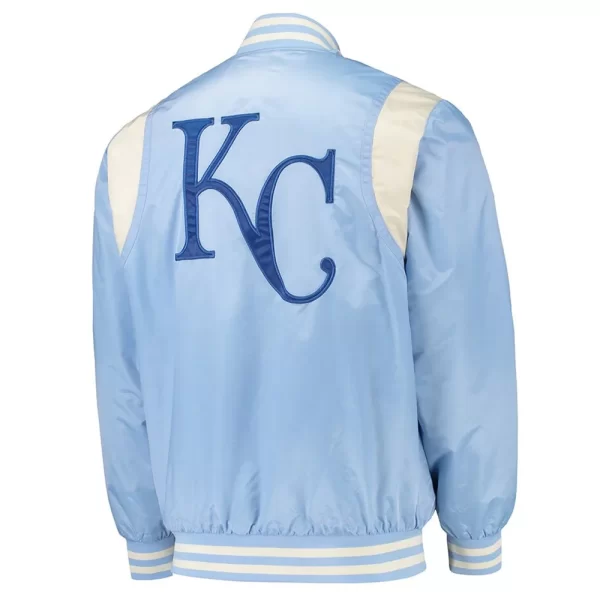 Kansas City Royals Full-Snap Light Blue Varsity Satin Jacket