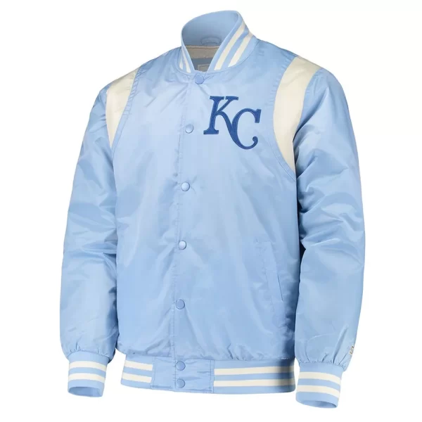 Kansas City Royals Light Blue Varsity Satin Jacket