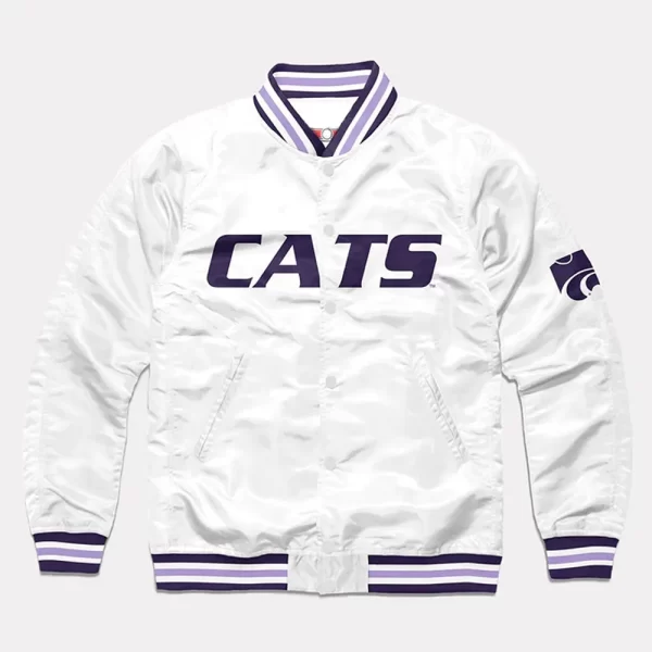 Kansas State Cats White Satin Jacket