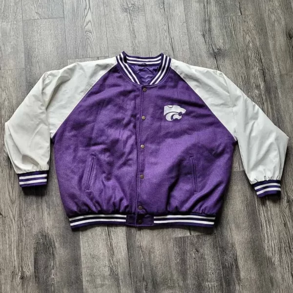 Kansas State Wildcats Purple and White Varsity Jacket