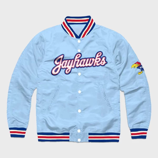 Kansas University Jayhawks Satin Varsity Jacket